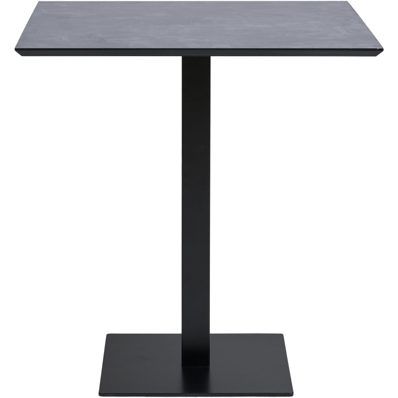 Table à manger bistrot moderne Carrée 2 personnes Bois MDF Mélamine Métal Noir Fano 