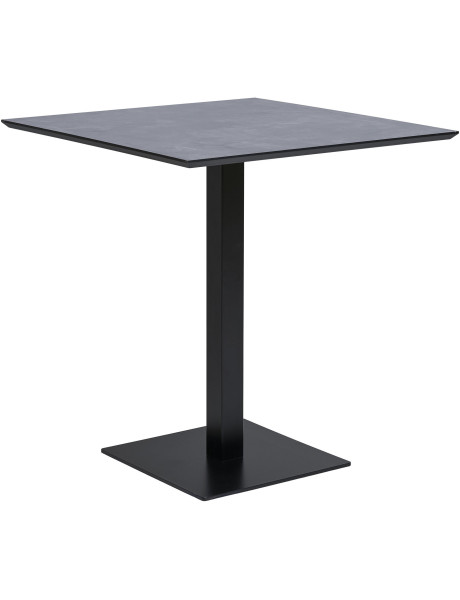 Table à manger bistrot moderne Carrée 2 personnes Bois MDF Mélamine Métal Noir Fano 