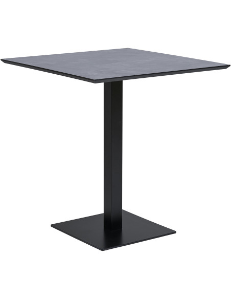 Table à manger bistrot moderne Carrée 2 personnes Bois MDF Mélamine Métal Noir Fano 