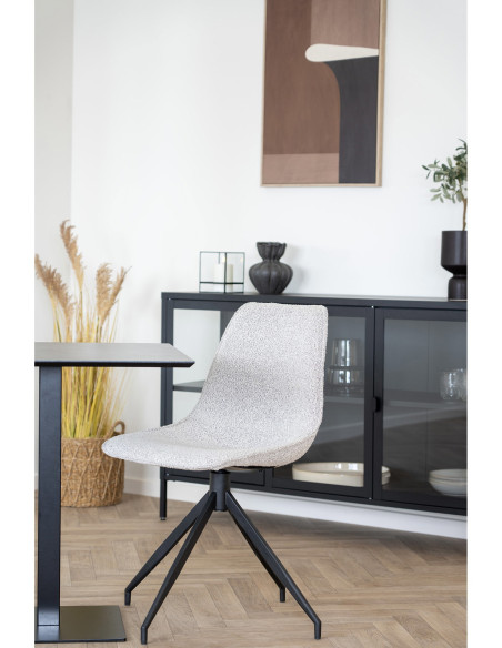 Table à manger bistrot moderne Carrée 2 personnes Bois MDF Mélamine Métal Noir Fano 