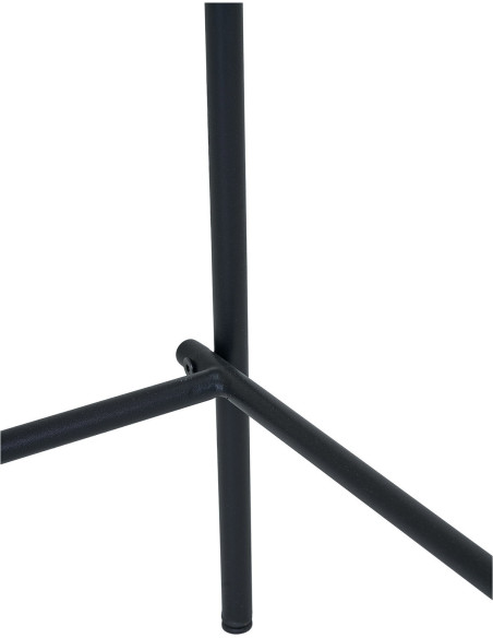 Tabouret de bar moderne Tissu Marron Bois de frêne Naturel Métal Noir Estepona (Lot de 2) 