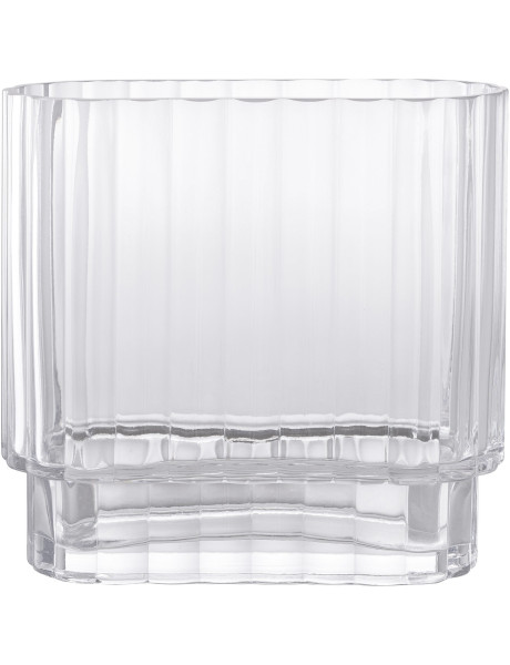 Vase moderne plat Rectangulaire Hauteur 19 cm Verre Transparent Aalborg 