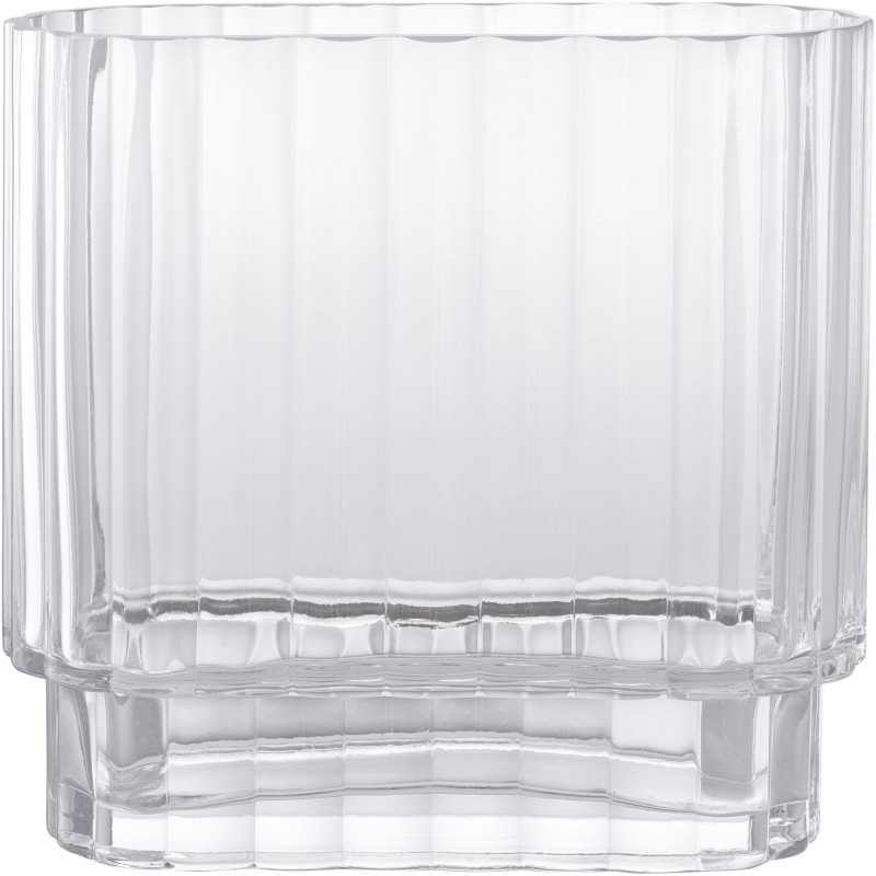 Vase moderne plat Rectangulaire Hauteur 19 cm Verre Transparent Aalborg 