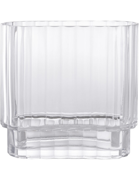 Vase moderne plat Rectangulaire Hauteur 19 cm Verre Transparent Aalborg 