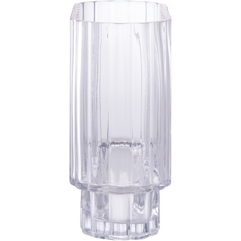 Vase moderne plat Rectangulaire Hauteur 19 cm Verre Transparent Aalborg 