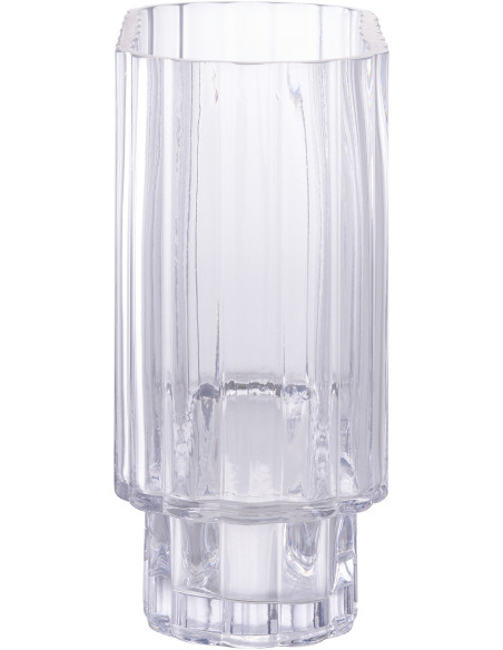 Vase moderne plat Rectangulaire Hauteur 19 cm Verre Transparent Aalborg 