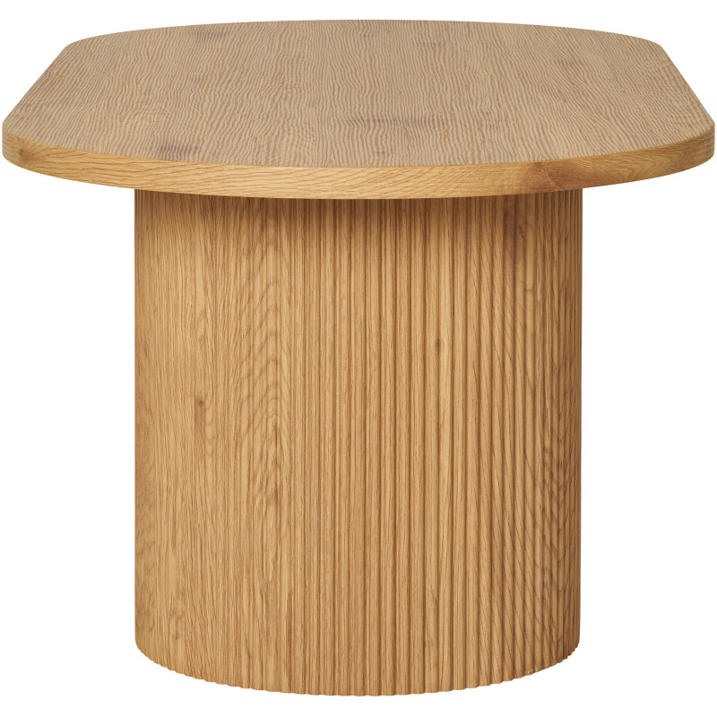 Grande Table basse moderne Ovale Bois MDF Papier décoratif Naturel Boavista House Nordic - 3