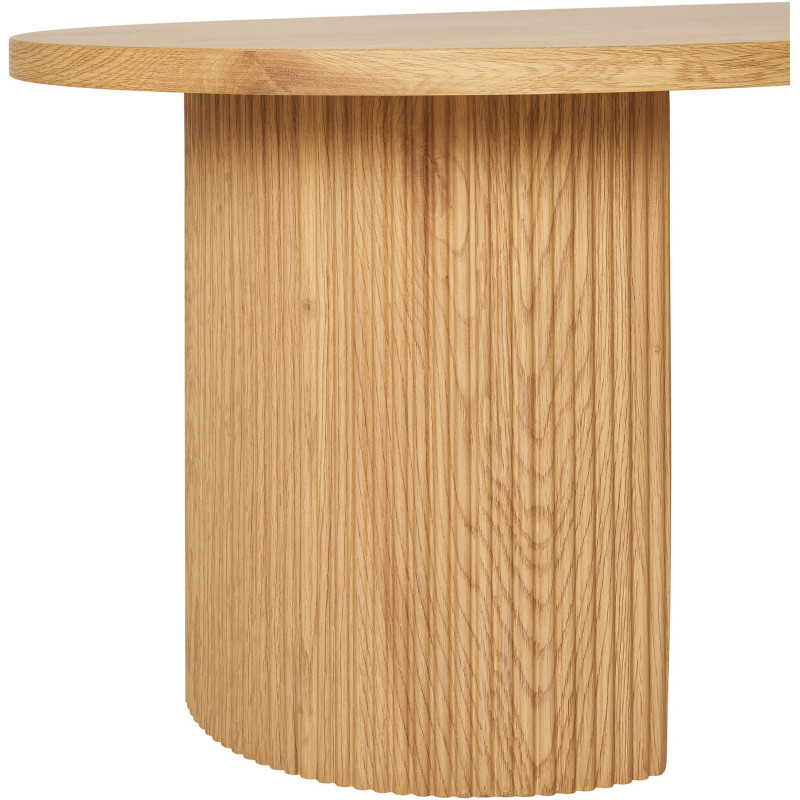 Grande Table basse moderne Ovale Bois MDF Papier décoratif Naturel Boavista House Nordic - 4