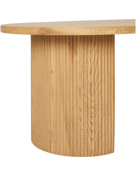 Grande Table basse moderne Ovale Bois MDF Papier décoratif Naturel Boavista House Nordic - 4