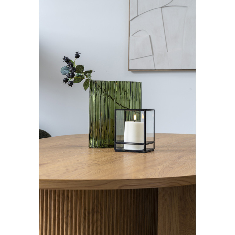 Vase moderne plat Irrégulier Hauteur 26 cm Verre Vert fumé Vejle 