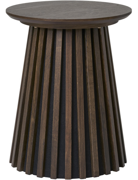 Table d'appoint moderne Ronde Bois MDF Marron Effet chêne Osaka 