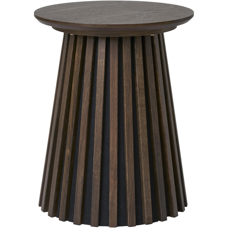 Table d'appoint moderne Ronde Bois MDF Marron Effet chêne Osaka 
