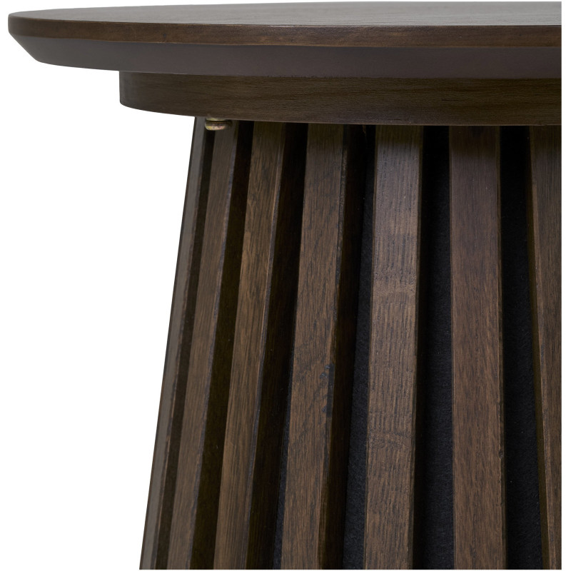 Table d'appoint moderne Ronde Bois MDF Marron Effet chêne Osaka 