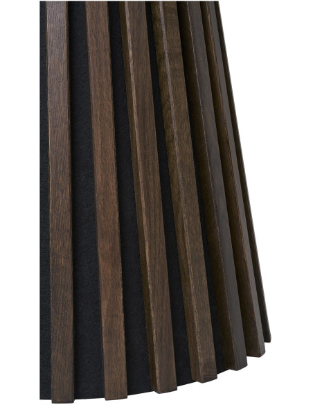 Table d'appoint moderne Ronde Bois MDF Marron Effet chêne Osaka 