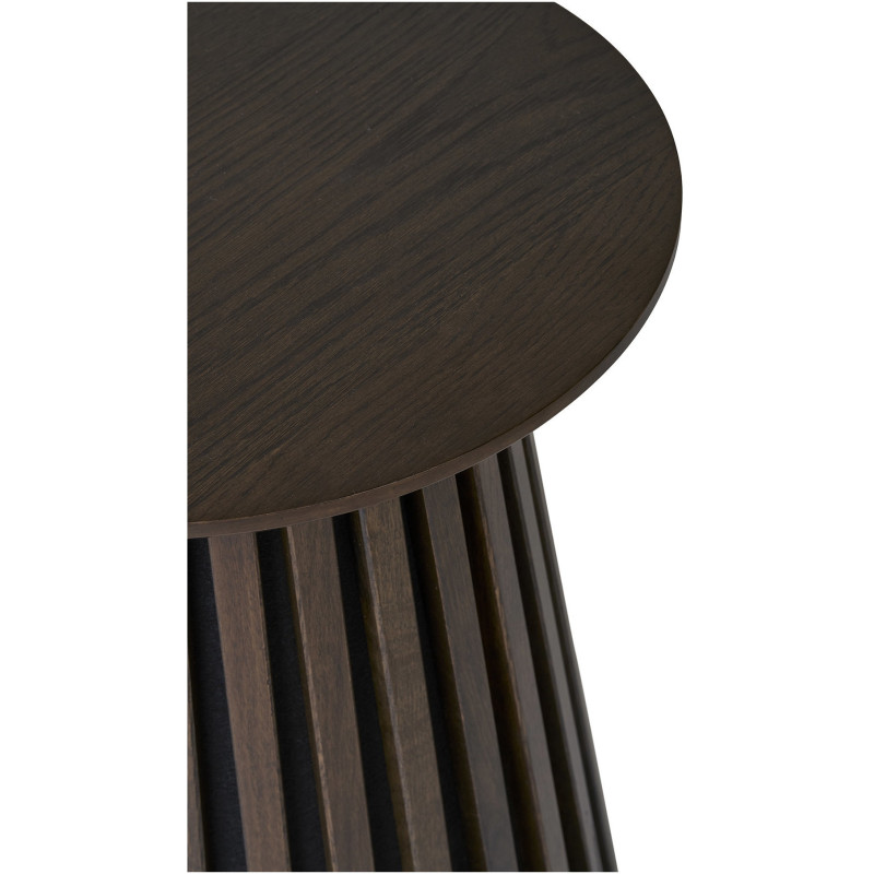 Table d'appoint moderne Ronde Bois MDF Marron Effet chêne Osaka 