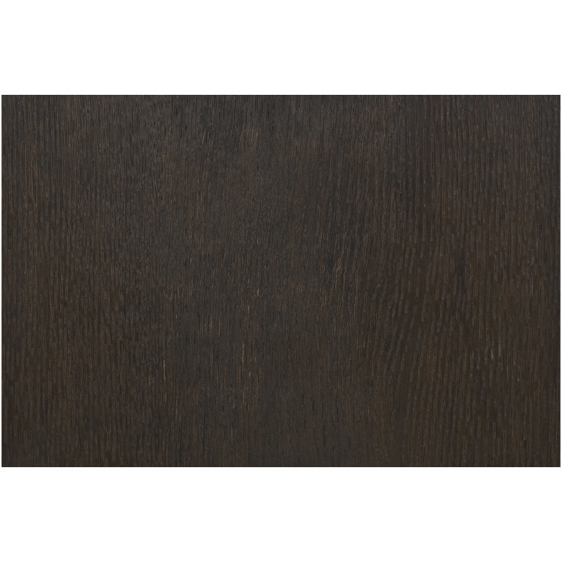 Grand Chevet moderne 1 tiroir 1 niche Bois MDF Marron Effet chêne fumé Feuille de mélamine Métal Noir Kyoto 
