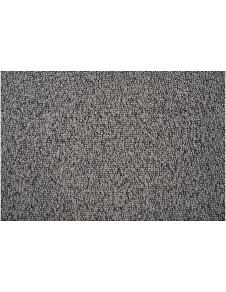 Chaise moderne bouclette Tissu Gris clair Bouclé Métal Noir Mira (Lot de 2) 