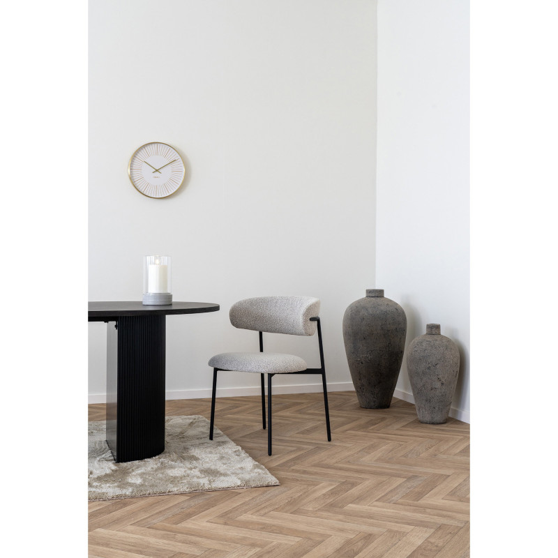 Lot de 2 chaises salle à manger bouclette beige sable 55x59x79,5 cm Mira House Nordic - 10