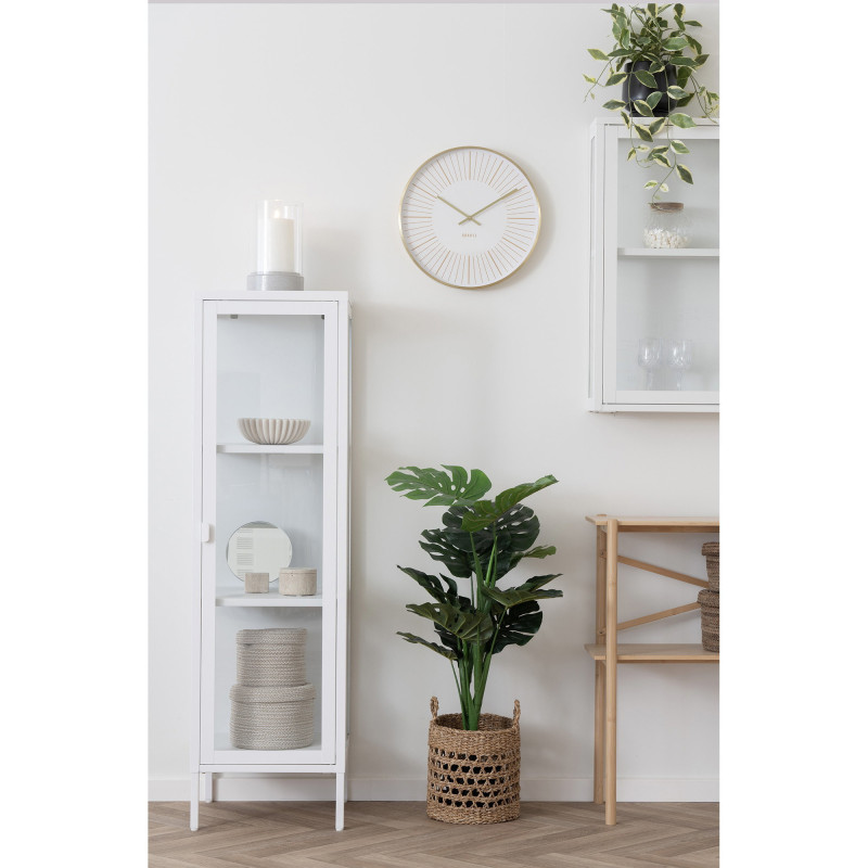 Boite de rangement moderne Ronde 10 cm Travertin Naturel Colisea 