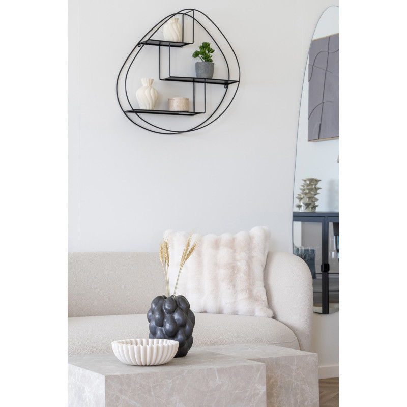 Boite de rangement moderne Ronde 10 cm Travertin Naturel Colisea 