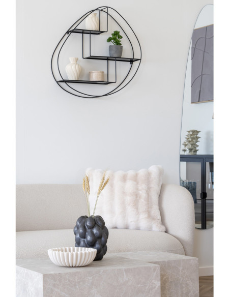 Boite de rangement moderne Ronde 10 cm Travertin Naturel Colisea 