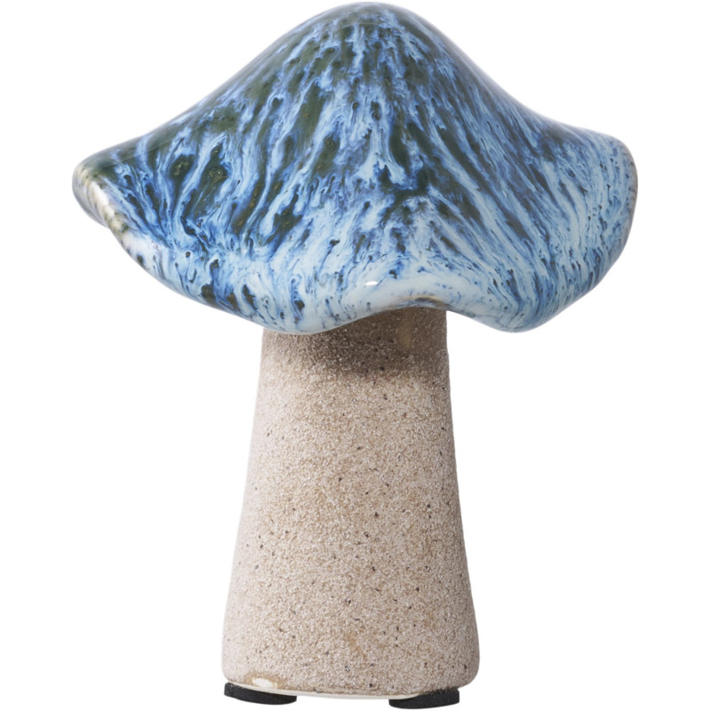 Statuettes déco originales Champignons Céramique Vert Marron Bleu Mushroo (Lot de 3) 