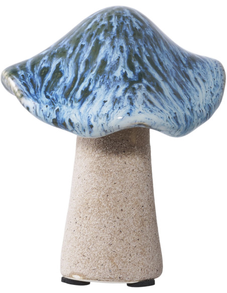 Statuettes déco originales Champignons Céramique Vert Marron Bleu Mushroo (Lot de 3) 