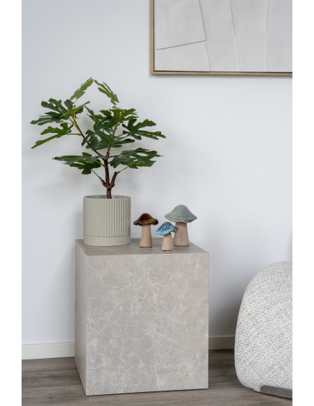 Statuettes déco originales Champignons Céramique Vert Marron Bleu Mushroo (Lot de 3) 