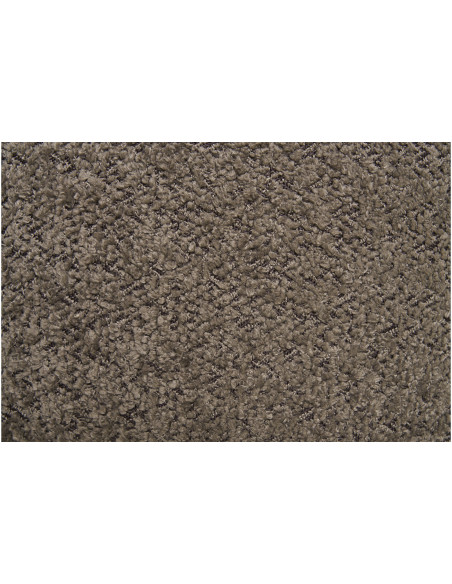 Pouf bouclette Coffre de rangement Rond Tissu Marron Bouclé Bois de pin Naturel Medas 