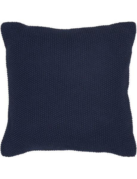 Coussin moderne Carré 45x45 Coton recyclé Bleu foncé Santos 