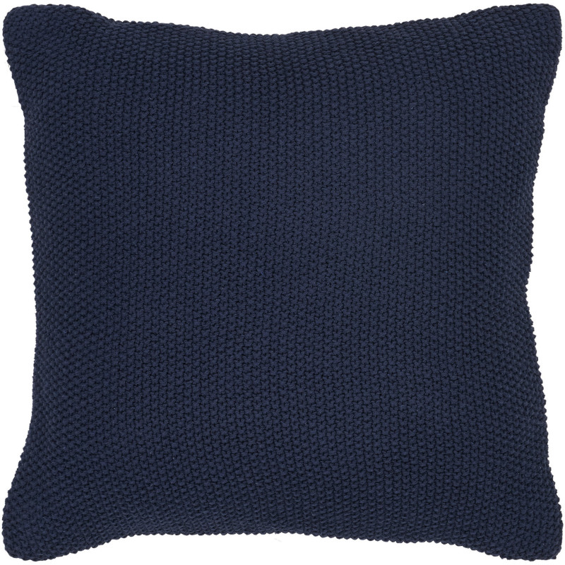 Coussin moderne Carré 45x45 Coton recyclé Bleu foncé Santos 