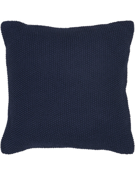 Coussin moderne Carré 45x45 Coton recyclé Bleu foncé Santos 