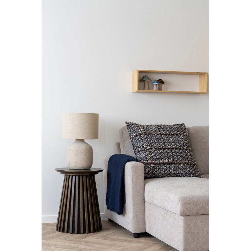 Coussin moderne Carré 45x45 Coton recyclé Bleu foncé Santos 