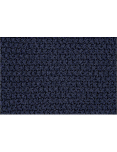 Plaid moderne 130x170 Coton recyclé Bleu foncé Santos 