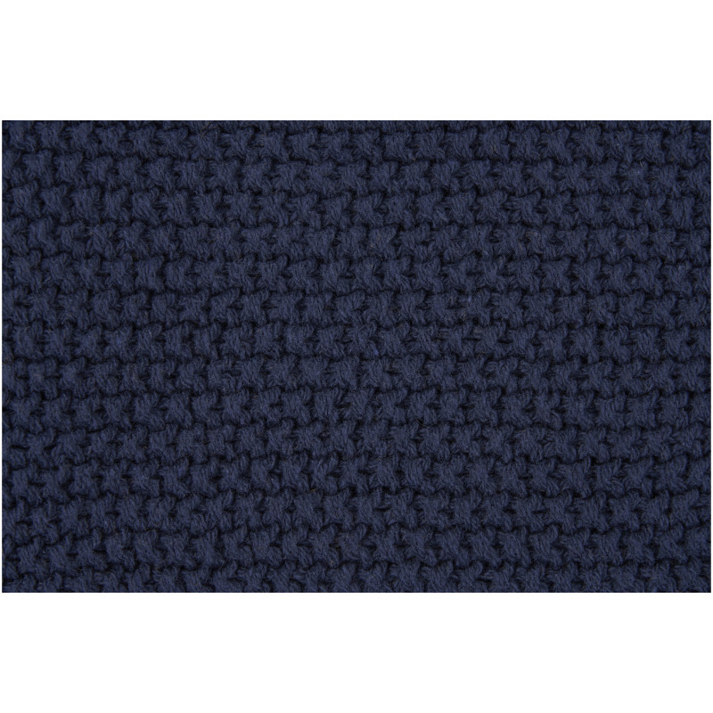 Plaid moderne 130x170 Coton recyclé Bleu foncé Santos 