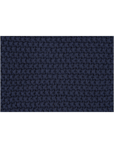 Plaid moderne 130x170 Coton recyclé Bleu foncé Santos 