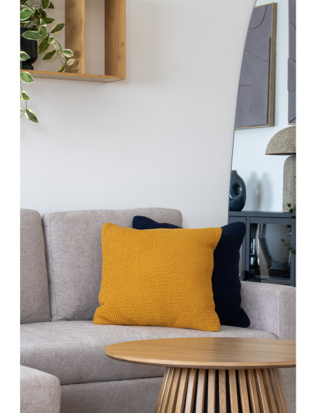 Coussin moderne Carré 45x45 Coton recyclé Ocre Santos 