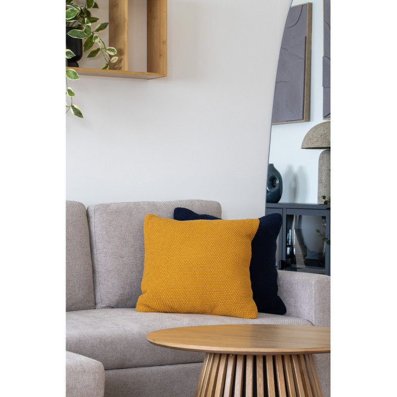 Coussin moderne Carré 45x45 Coton recyclé Ocre Santos 