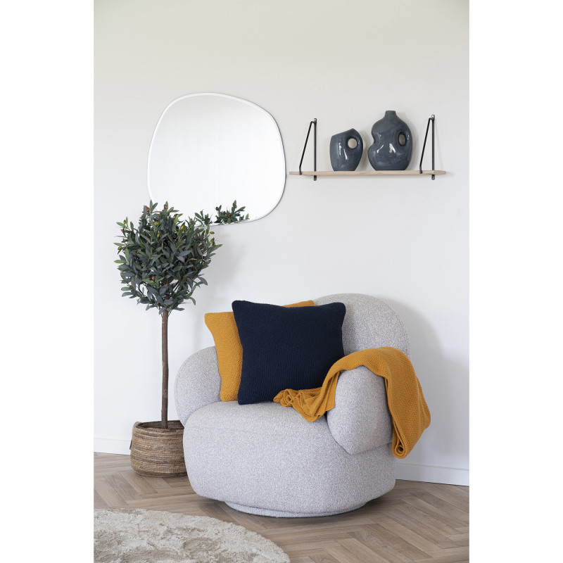 Coussin moderne Carré 45x45 Coton recyclé Ocre Santos 