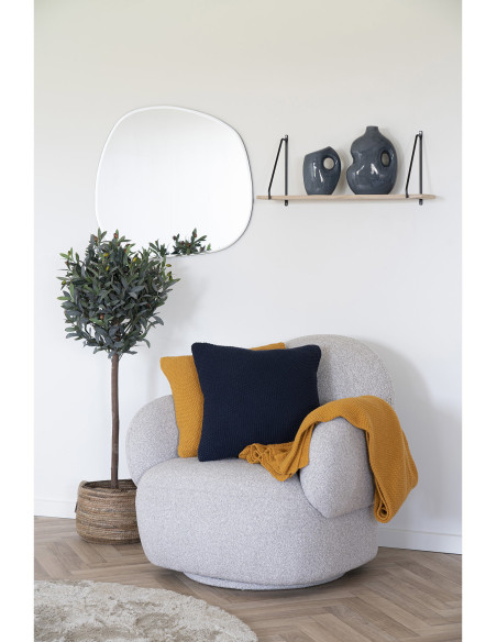 Coussin moderne Carré 45x45 Coton recyclé Ocre Santos 