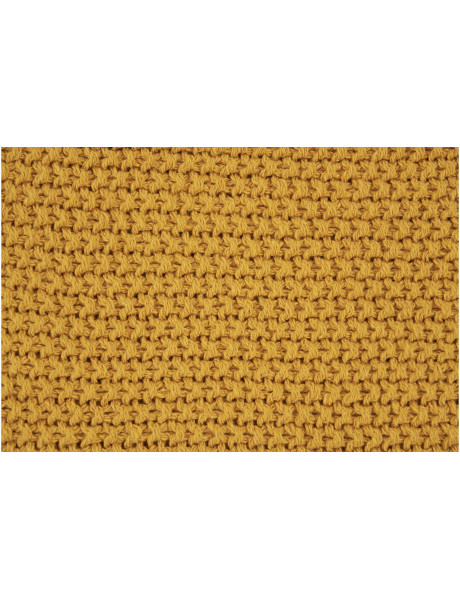 Plaid moderne 130x170 Coton recyclé Ocre Santos 