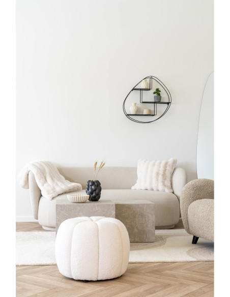 Plaid douceur chaud 130x180 Fausse fourrure Blanc Galena 