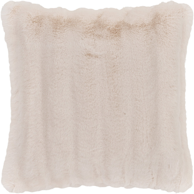 Coussin douceur Carré 45x45 Fausse fourrure Blanc Galena 