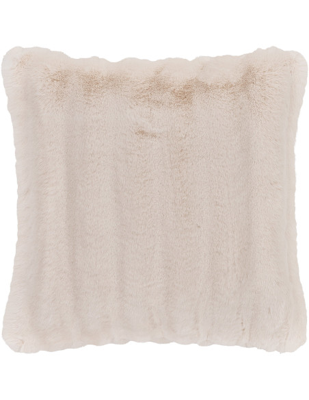 Coussin douceur Carré 45x45 Fausse fourrure Blanc Galena 