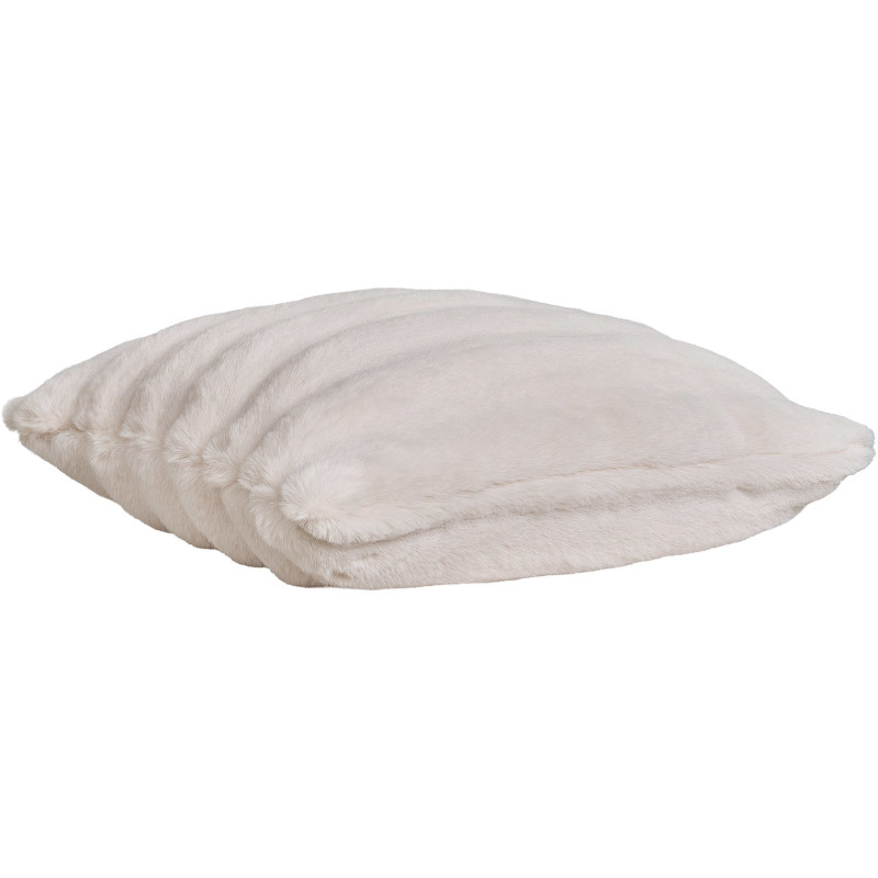 Coussin douceur Carré 45x45 Fausse fourrure Blanc Galena 