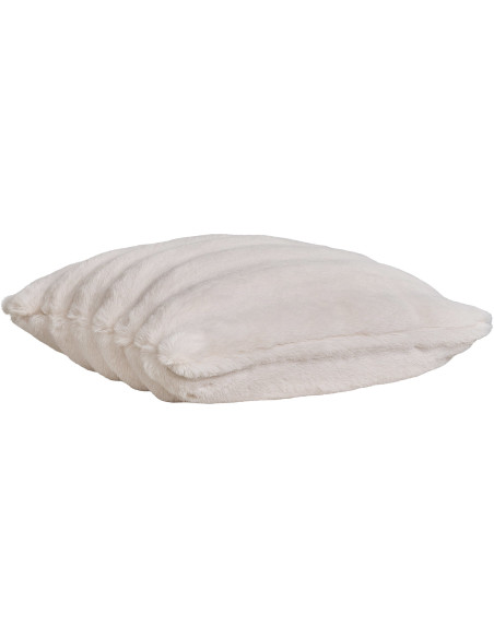 Coussin douceur Carré 45x45 Fausse fourrure Blanc Galena 