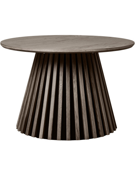 Table basse moderne Ronde Bois MDF Marron Effet chêne Osaka 