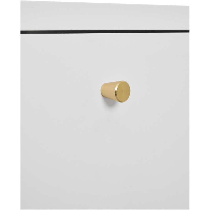 Chevet moderne 2 tiroirs Métal Blanc Dalby 