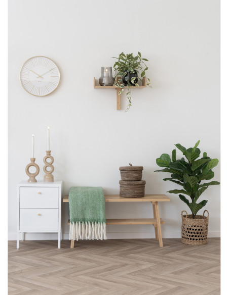 Chevet moderne 2 tiroirs Métal Blanc Dalby 