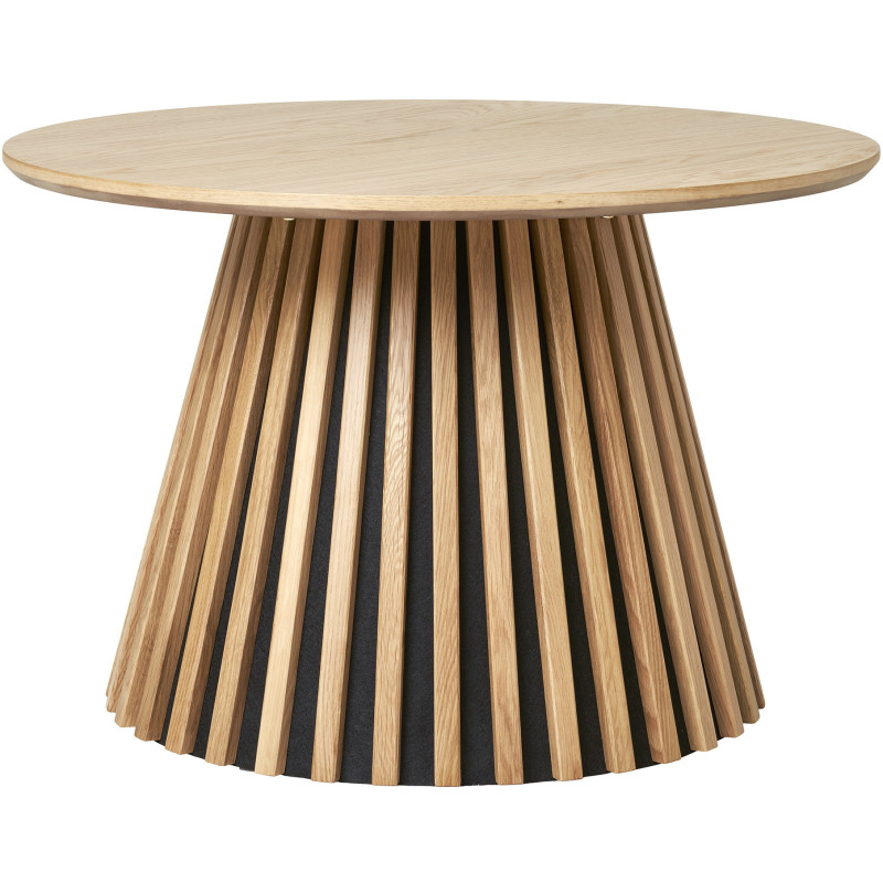 Table basse moderne Ronde Bois MDF Naturel Effet chêne Osaka 